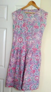 Vintage Laura Ashley dress, pink and purple with pockets - Picture 1 of 6