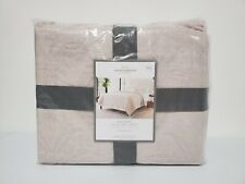 Threshold Beige Linen Blend Textured Jacquard Quilt Comforter - Full / Queen