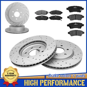 For 2005 - 2012 Nissan Pathfinder Front Rear Brake Rotors Ceramic Pads Kit - Bild 1 von 11
