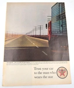 Texaco Vertrauen Sie Ihr Auto dem Mann, der den Stern trägt vorbeifahrende Spur Halb der 1960er Jahre - Bild 1 von 5