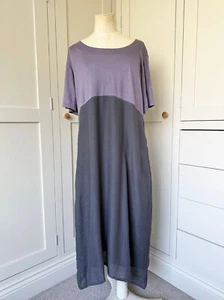 THE BAMBOO WARDROBE DAISY DRESS SLATE GREY M/L - Picture 1 of 3