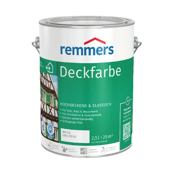 Remmers Deckfarbe, 10L - Weiß (360001)