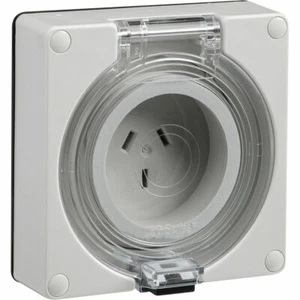 Clipsal Easy56 Flat 3 Pin 10A Wall Socket (Less Enclosure) | EY56SO310LE - Picture 1 of 1