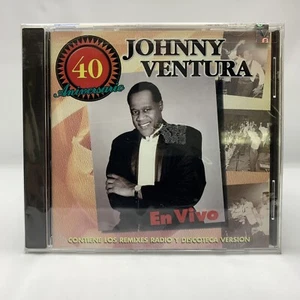 Johnny Ventura CD 40 Aniversario en Vivo Remixes Radio Discoteca 1998 Rare New - Picture 1 of 2