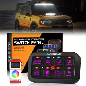 Panel de interruptores Auxbeam 8 velocidades AR-800 luz RGB con aplicación Bluetooth para Ford Mustang - Imagen 1 de 12