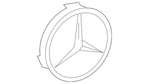 Genuine Mercedes-Benz Hub Cap / Wheel Hub Raised Star 220-400-01-25-9283