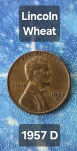 1957-D 1C RD Lincoln Cent - Bild 1 von 2