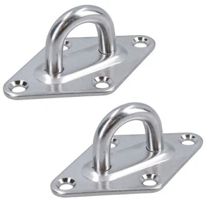 2er-Pack 5 mm Diamant Augenplatte Befestigungsanker Ring Edelstahl A2 - Bild 1 von 6