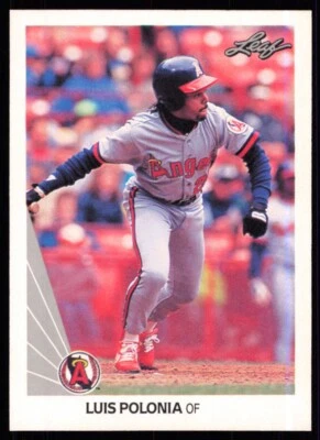 1990 Leaf Luis Polonia California Angels #295 - Image 1 of 2