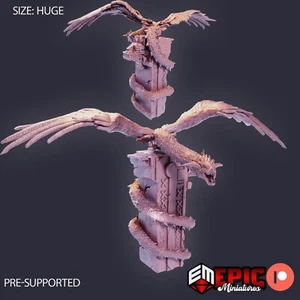 Feathered Serpent A | Epic Miniatures | RPG D&D Pathfinder Wargaming 3D Printed - Picture 1 of 1