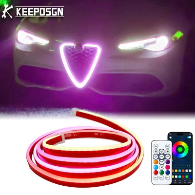 Tira de luz de capó RGB escaneo dinámico luz de arranque señal de giro para Alfa Romeo 70" Foto 1 de 4