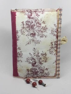 Distinctive Junk Journal, PARIS, 6 x 9, Beaded Tassels, Fabric Softcover - Picture 1 of 14