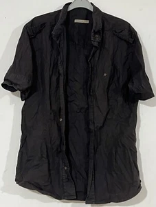 Daniele Alessandrini Mens Black Short Sleeved Shirt Size XL - Picture 1 of 3