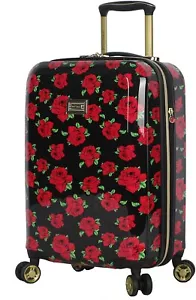 BETSEY JOHNSON 20" ROSES HARDSIDE CARRY ON SPINNER LUGGAGE SUITCASE NWT - Picture 1 of 10