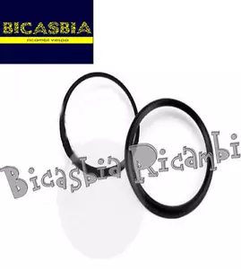 7844 - VETRO + GHIERA CONTACHILOMETRI NERA E GUARNIZIONE VESPA 125 150 200 PX - Imagen 1 de 1