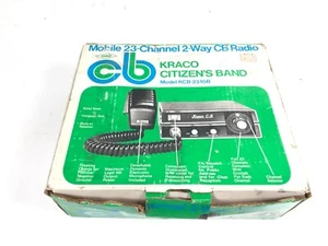 Vintage 1976 Kraco Transceiver KCB-2310B Radio w/ Microphone w/ Box - Picture 1 of 8