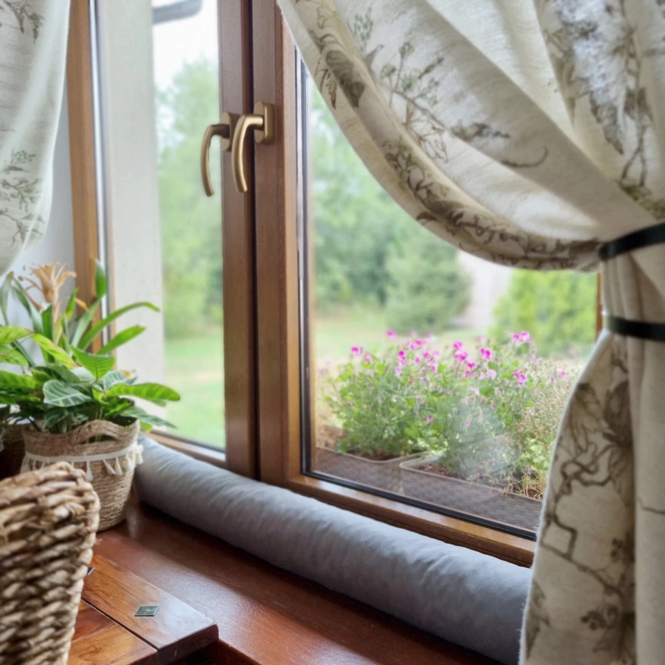 4L Textil Zugluftstopper Durchzugstopper Windstopper für Türen und Fenster - Bild 1 von 4