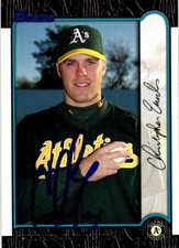 Signed 1999 Bowman Chris Enochs 204 Oakland Athletics A's