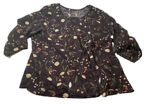 Dunkelblau 6X Plus Maiglöckchen Neu mit Etikett Biesen Damen Bauernbluse Top - Bild 1 von 8