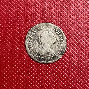 1785 Mexico Mo 1/2 REAL  FF CAROLUS III Silver Coin