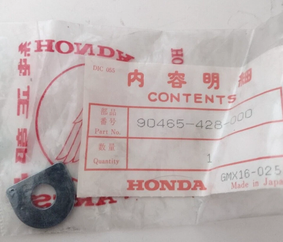 Lavadora de empuje Honda 90465-428-000 8MM XR500 XR250 XL500S XL250S XR500R NOS Foto 1 de 1