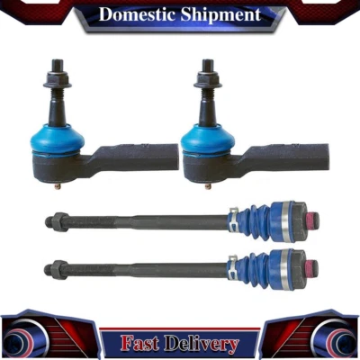 4 Front Inner Outer Tie Rod End For Chevrolet Silverado 2500 HD 2011 2012 2013 - Image 1 of 4