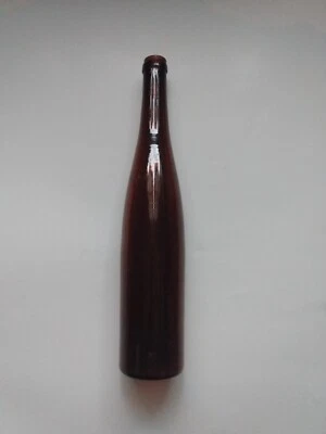 Antique Amber  Glass Bottle Wine Whiskey Beer 14"  Tall  - Image 1 of 3
