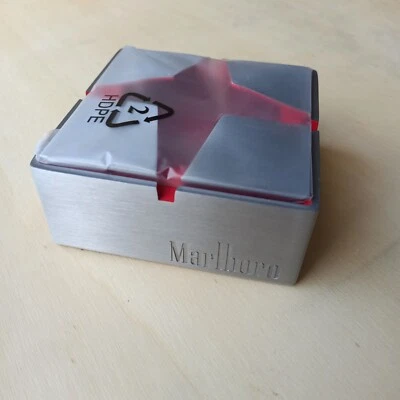 Marlboro Metall Aschenbecher Ascher  Zigaretten Werbung Reklame Windascher - Bild 1 von 4