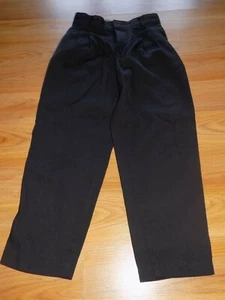 Boy's Size 8 Michael James Solid Black Pleated Front Dress Pants School Uniform - Picture 1 of 5