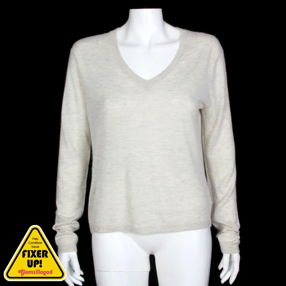 Joe Fresh Cashmere Sweater Lightweight Gray V-Neck Womens size M - 380 (blemish) - Image 1 of 4