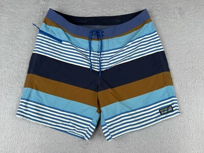 Bañador Patagonia Para Hombre 38 Azul Marrón 100% Nylon Cremallera Bolsillo Wavefarer Foto 1 de 4