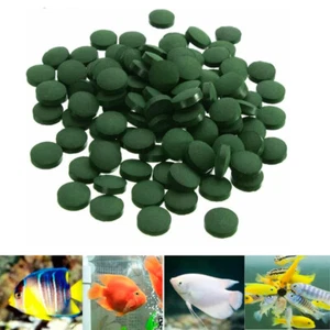 Spirulina Tablets Enrichment Favorite Pet Food for Fish Crystal Red Shrimp 100pc - Picture 1 of 5
