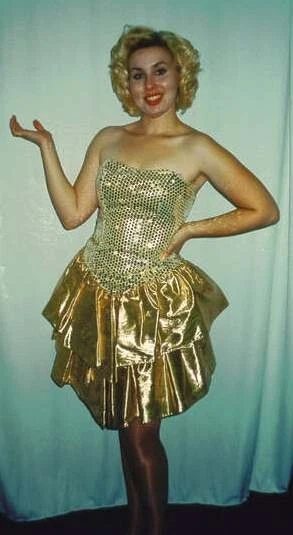 80's Prom Dancing Dress Sequined Bodice Sleeveless Above knee Puff Skirt B/C Cup - Image 1 of 1
