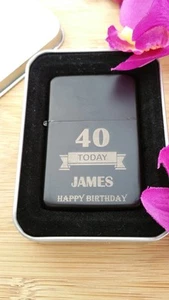 ANY AGE! Happy Birthday Personalised Lighter Gift Engraved Present 18th 21st 30 - Picture 1 of 4