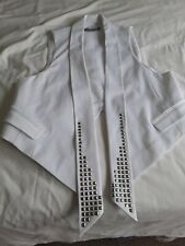 Liz Jordan White Sleeveless Vest with Embelishments Size (L/14) Great Condition!