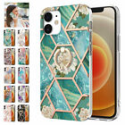 Marble Flower Ring Kickstand Phone Case For iPhone 13 Pro Max 12 11 XR XS 8 7 SE