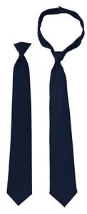 Police Issue Clip-on Black or Dark Navy Blue 18" or 20", Polyester, Solid