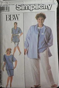 Vtg Simplicity BBW pattern 9061 Women's Pants, Skirt, Tops size 26W - 32W uncut - Picture 1 of 2