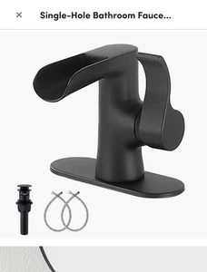 6008-Rubinetto bagno monoforo nero *NUOVO* - Foto 1 di 6
