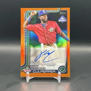 Topps Pro debut Kaelen Culpepper naranja automático 2025/25 tarjetas PD-79 gemelos - Imagen 1 de 3