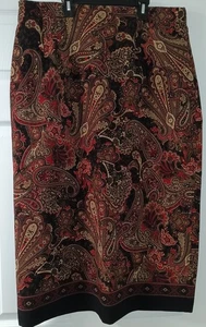 Neu mit Etikett Briggs New York Damenrock Übergröße Größe 20 W leuchtend mehrfarbig  - Bild 1 von 8