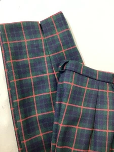 Vintage Pendleton Womens Wool Pants Red Green Blue Plaid Size 10 - Picture 1 of 11