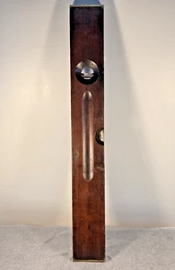 Antique Stanley No. 3 Wood & Brass Level New Britain Conn USA Brass Ends 24" - Picture 1 of 16