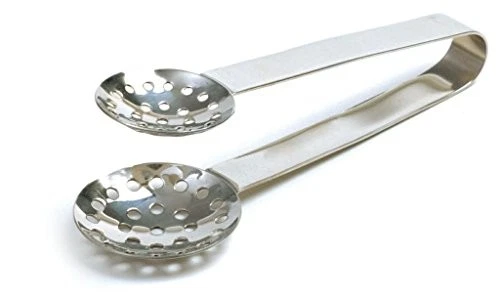 Norpro 6.25" Round Stainless Steel Tea Bag Squeezer Straining Drying Tongs, 5526