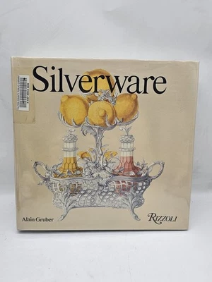 SILVERWARE BY ALAIN GRUBER 1982 HARDCOVER BOOK VINTAGE RIZZOLI (EX-LIBRARY) - Image 1 of 4