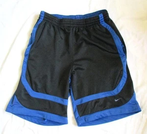 Hombres Talla M Nike Pantalones Cortos Atléticos Azul y Negro Cintura Elástica Entrepierna 10" Poliéster - Imagen 1 de 5