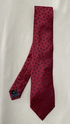 Corbata de hombre ERMENEGILDO ZEGNA roja seda. Patrón Paisley. Ex Con Foto 1 de 4