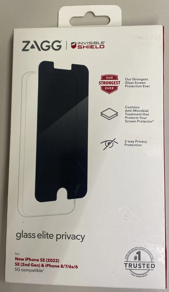 ZAGG Glass Elite Privacy Screen Protector iPhone SE (2nd/3rd Gen) & 8/7/6s/6