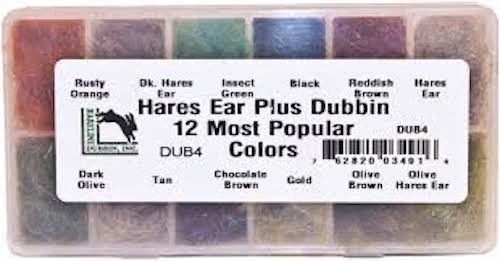 Dispensador Hareline Hares Ear Plus Dubbin 12 colores populares Foto 1 de 1
