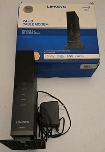 Linksys Modem DOCSIS 3.0  24x8 High Speed Cable Modem CM3024 960Mbps Black - Picture 1 of 1